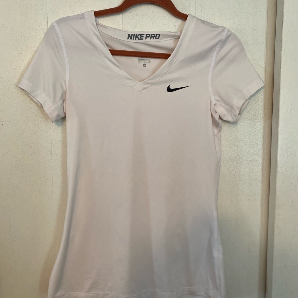 Nike Pro White VNeck